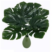 Mini Folha De Costela De Adão Artificial Com 12 Unidades Decoração Ambientes