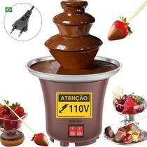 Mini Fondue Cascata de Chocolate Fonte Panela 3 Andares 110v