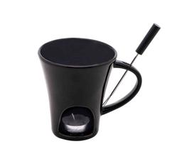 Mini Fondue Porcelana Ivy Preta 200 ml Lyor