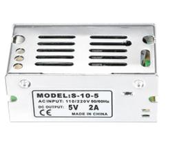 Mini Fonte de Alimentação 10W 5V 2A S-10-5 para Projetos de Robótica
