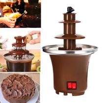 Mini fonte de chocolate três camadas elétrica máquina fusão chocolate