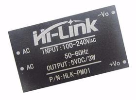 Mini Fonte Hi-link HLK-PM01 100~240VAC para 5V DC 600mA 3W