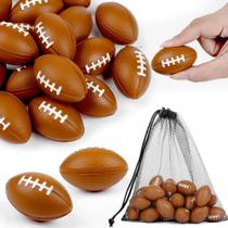 Mini Football Stress Balls Aodaer com bolsa de malha com cordão x24