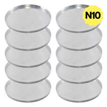 Mini Forma De Pizza 10 Cm Jogo 10 Peças Aluminio Resistente