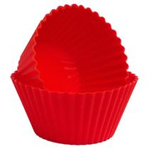Mini forma de silicone para cupcake redonda 170 ml 12 peças Mini forma de silicone para cupcake redonda 170 ml 12 peças