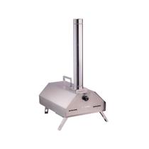 Mini forno de pizza a lenha antonow inox escovado portátil com pedra sabão