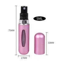 Mini Frasco De Perfume Spray 5 Ml Portátil Recarregáveis Atomizador Alumínio Recarga