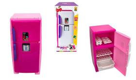 Mini Freezer Rosa Com Acessórios - BsToys