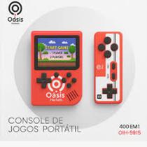 Mini Game Portátil Retrô + Controle - 400 Jogos Oasis