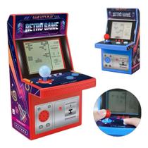 Mini Game Retrô Portátil com Jogos Desafios Interativos e Design Fliper Clássico Vintage