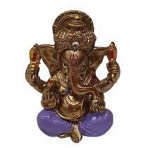 Mini Ganesha De Resina Lilás 5Cm