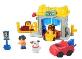 Mini garagem Toy Fisher-Price Little People com lava-jato