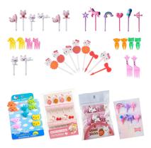 Mini Garfinhos Infantil Frutas Lancheira Petisco - Kit 32pçs Mini Garfinhos Infantil Frutas Lancheira Petisco - Kit 32pçs