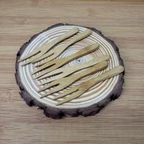 Mini Garfos De Bambu Com 6 Peças