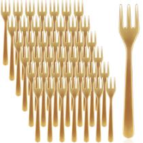 Mini Garfos de Plástico Skylety (500 Unidades) - 9,5 x 1,5 cm (Dourado) Mini Garfos de Plástico Skylety (500 Unidades) - 9,5 x 1,5 cm (Dourado)