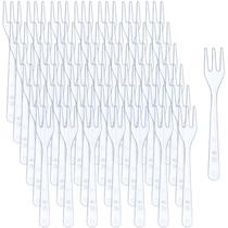 Mini garfos de plástico Skylety 500 unidades 9,5 x 1,5 cm transparentes