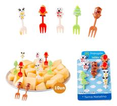 Mini Garfos Infantil de Crianças de Natal, Para Lanches, Lancheiras, Frutas e Petiscos