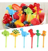 Mini garfos palitos infantis para lanche TEMA DINOSSAUROS 06 Peças