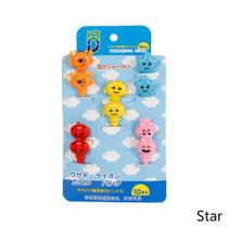 Mini garfos palitos infantis petiscos lanches Frutas Estrela 10pçs - PromoGalax Mini garfos palitos infantis petiscos lanches Frutas Estrela 10pçs - PromoGalax