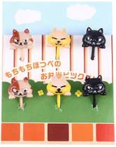 Mini garfos palitos infantis petiscos lanches GATINHOS 6pçs