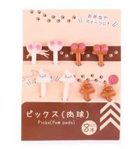 Mini garfos palitos infantis petiscos lanches Lancheiras NADEGAS 08pçs