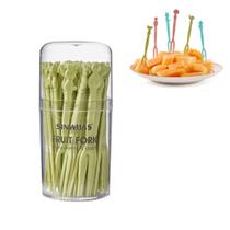 Mini Garfos Para Petiscos Frutas Em Plástico 40 peças