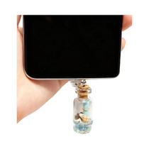 Mini Garrafa De Desejos Estilo Oceano Com Tampa, Pingente Requintado, Acessório Para Celular, - NONE