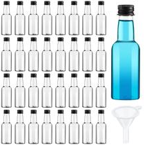 Mini garrafas de licor Tessco 75 ml de plástico com tampa, conjunto de 100 unidades Mini garrafas de licor Tessco 75 ml de plástico com tampa, conjunto de 100 unidades