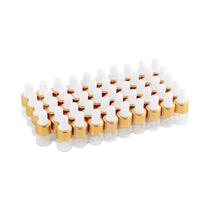 Mini Garrafas de Vidro Douradas (50 Unidades) - 1ml com Tampas Marrons