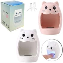 Mini gatinha cabine secador de unhas portatil 3 leds 6w + temporizador cabo usb