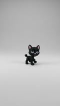 Mini Gato Preto Colecionável em Vinil 12cm