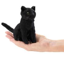 Mini gato preto Finger Puppet Folkmanis