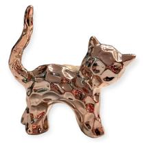 Mini Gato Rose Gold em Cerâmica 9x8,5x3cm - Vencedor