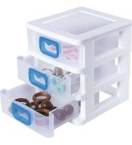 Mini Gaveteiro Organizador Pratico Pequeno C/ 3 Gavetas Gv17