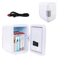 Mini Geladeira 4L 2 em 1 Refrigera e Aquece 12V Ideal para Casa, Carro, Skin Care e Cosméticos Branca