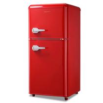 Mini Geladeira Anukis 90 L Dupla Porta Retrô Vermelha