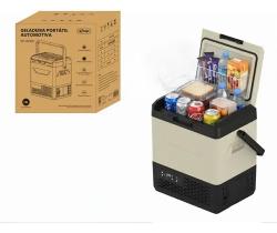 Mini Geladeira Automotiva Caminhão Carro 12.24v 15l Portátil Cor Preto.bege