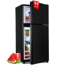 Mini geladeira Borcolo 4,0 pés cúbicos com duas portas, preta Mini geladeira Borcolo 4,0 pés cúbicos com duas portas, preta