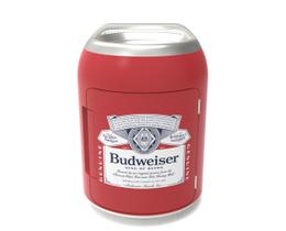 Mini Geladeira CURTIS Formato Lata Budweiser 26x26x37cm Vermelha