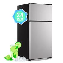 Mini geladeira DEMULLER 2,4 pés cúbicos com freezer Silver