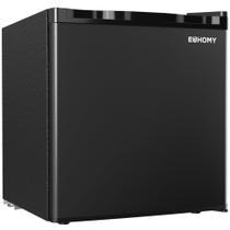 Mini geladeira EUHOMY 1,7 pés cúbicos com porta reversível para freezer preta