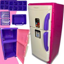 Mini Geladeira Freezer De Brinquedos Infantil Com Acessórios - Bs Toys