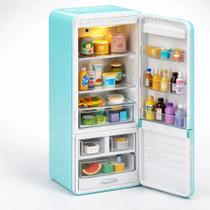 Mini Geladeira Mini Brands Fill The Fridge Zuru Miniatura Azul-celeste