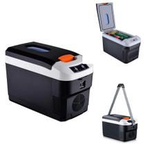 Mini geladeira portatil 10l frigobar refrigerador 2 em 1 aquece resfria cooler eletrico casa carro 12v 220v completo