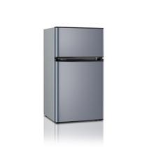 Mini geladeira Saeoola de 3,2 pés cúbicos com freezer para dormitório, azul