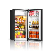 Mini geladeira Seaoola com freezer de 3,1 pés cúbicos de porta única preta