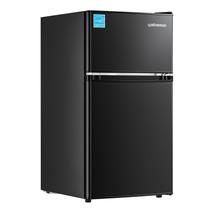 Mini geladeira Upstreman 3,1 pés cúbicos com freezer preto
