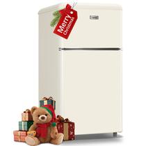 Mini geladeira WANAI Refrigerador de porta dupla com freezer de 3,2 pés cúbicos Mini geladeira WANAI Refrigerador de porta dupla com freezer de 3,2 pés cúbicos