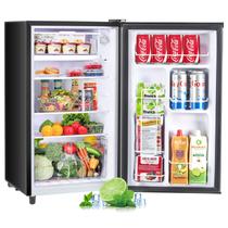 Mini geladeira Zibbizo atualizada de 90,6 L com freezer de 3,2 pés cúbicos preta