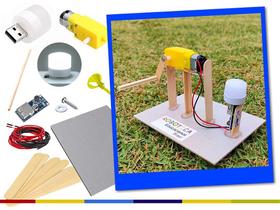 Mini Gerador Cinético DIY - Kit de Ciências e Educação Maker para Aprendizado Prático